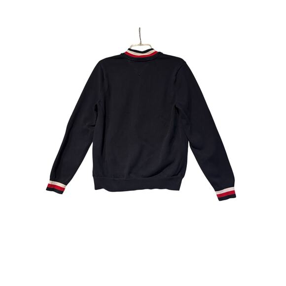 Tommy Hilfiger Cardigan Full Zip Striped Red/White/Blue Men's Medium Preppy - Picture 4 of 4